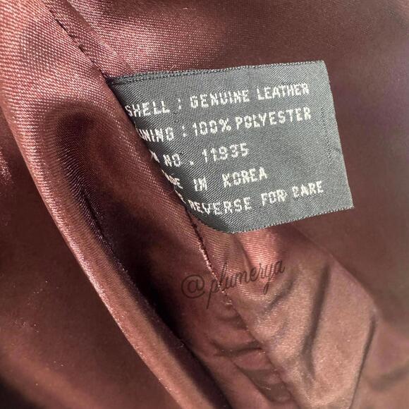 Vintage Jacqueline Ferrar Genuine Leather Trenchcoat Size M - Picture 7 of 9